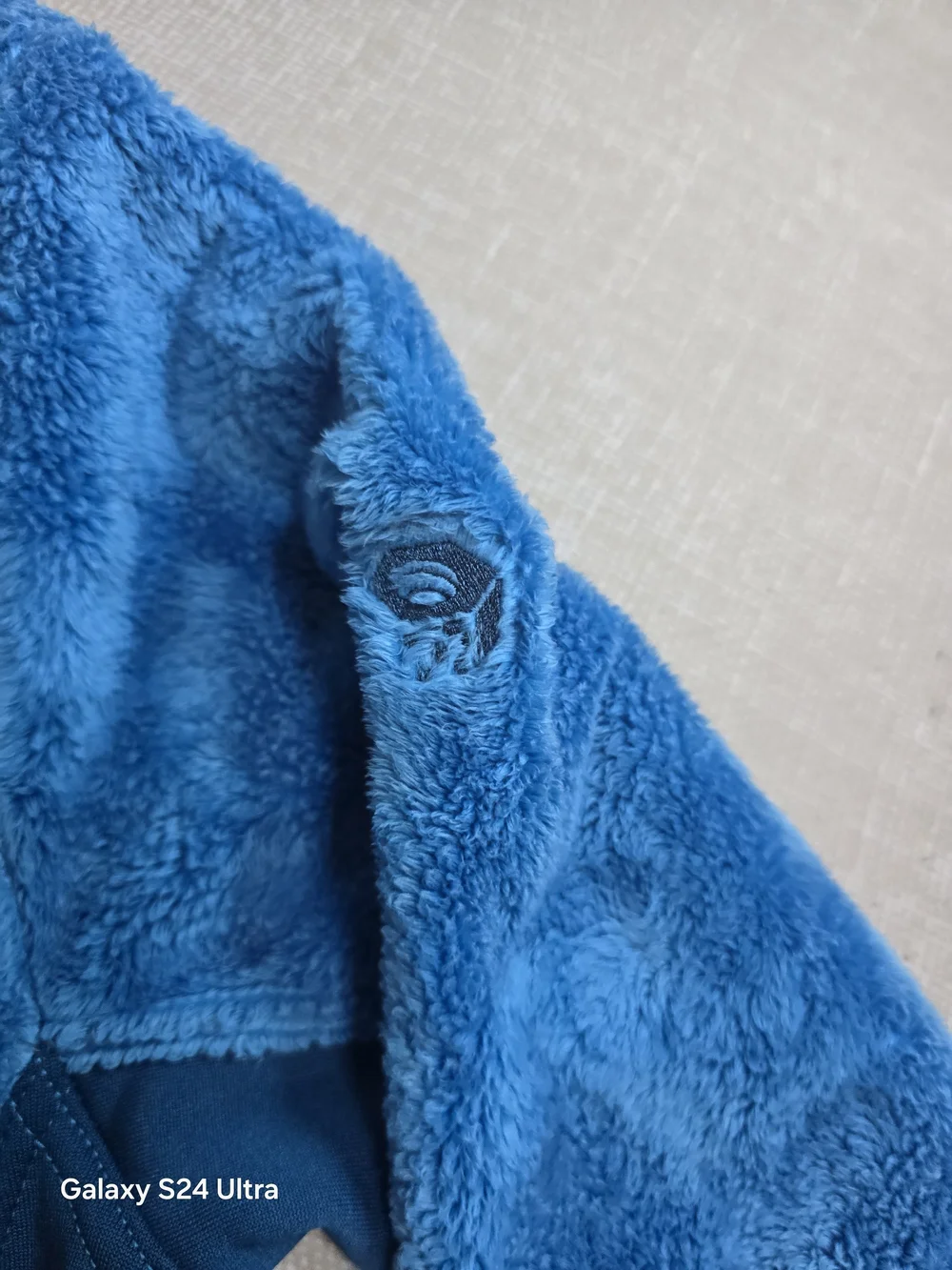 Mountain Hardwear Fleece Jacket Womens Small Blue Full Zip Lined Pockets Hiking